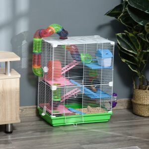 PawHut Gabbia per Criceti a 5 Livelli con Accessori Completi