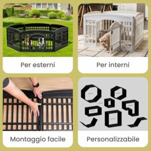 Recinto per cani Iris Ohyama, pratico e sicuro per interni ed esterni.