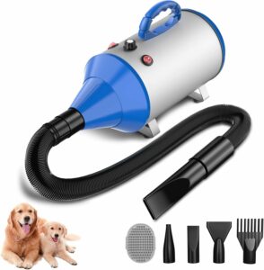 Blanlody Asciugacapelli per Cani: asciugatura rapida, silenziosa e accessori inclusi.
