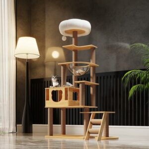 Mekidulu Tiragraffi per gatti, design spaziale, qualità e comfort
