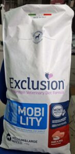 Cibo per cani Exclusion Mobility, supporto articolare per cani di taglia media e grande  