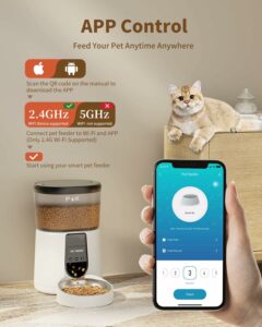 Puppy Kitty Distributore Automatico Cibo per Gatti e Cani, 2.4G Wifi