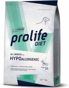 Crocchette Prolife Diet Hypoallergenic per cani di tutte le razze, sacco da 8 kg  