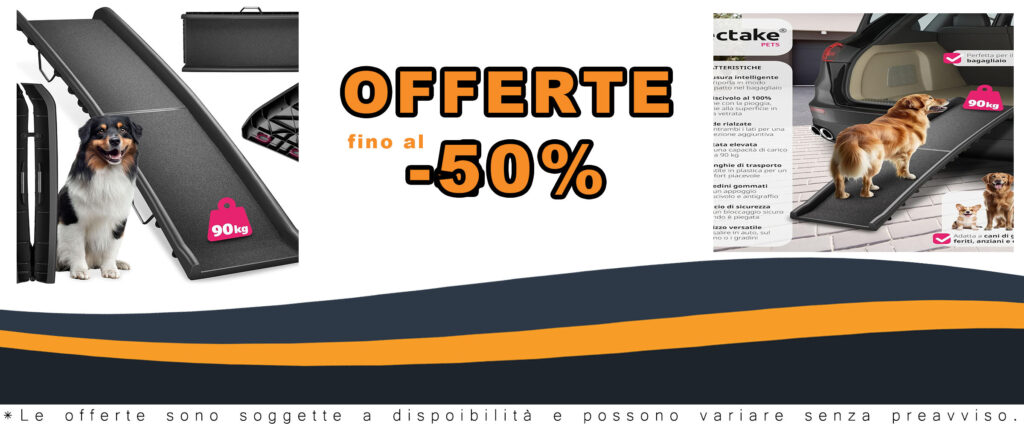 Rampa per cani tectake® Paw Step richiudibile, antiscivolo, pieghevole con maniglie per un trasporto sicuro