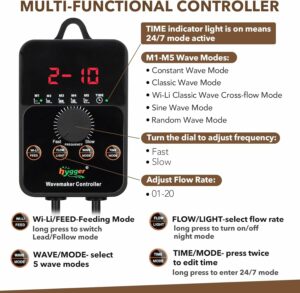 Immagine della Hygger 24/7 Mode Pompa di Circolazione Acquario con Controller Intelligente  