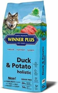Mangime Winner Plus Anatra e Patate 12KG Holistic per cani, alimentazione naturale olistica  