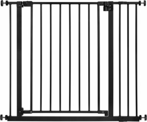 WOLTU Cancelletto per Bambini in Metallo nero, regolabile per scale e porte  