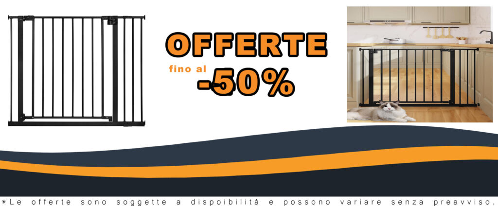 WOLTU Cancelletto per Bambini in Metallo nero, regolabile per scale e porte