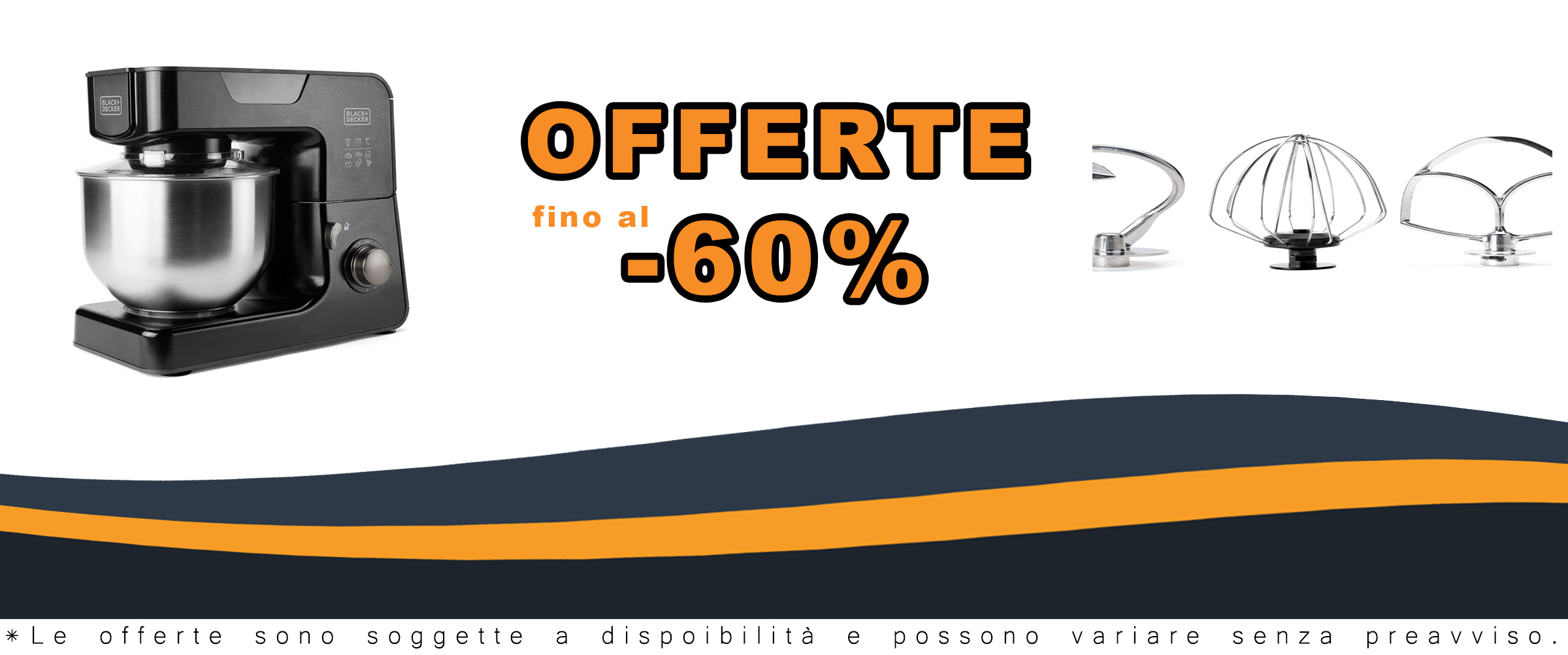 Impastatrice Black+Decker BXKM1000E con ciotola in acciaio inox e funzione turbo