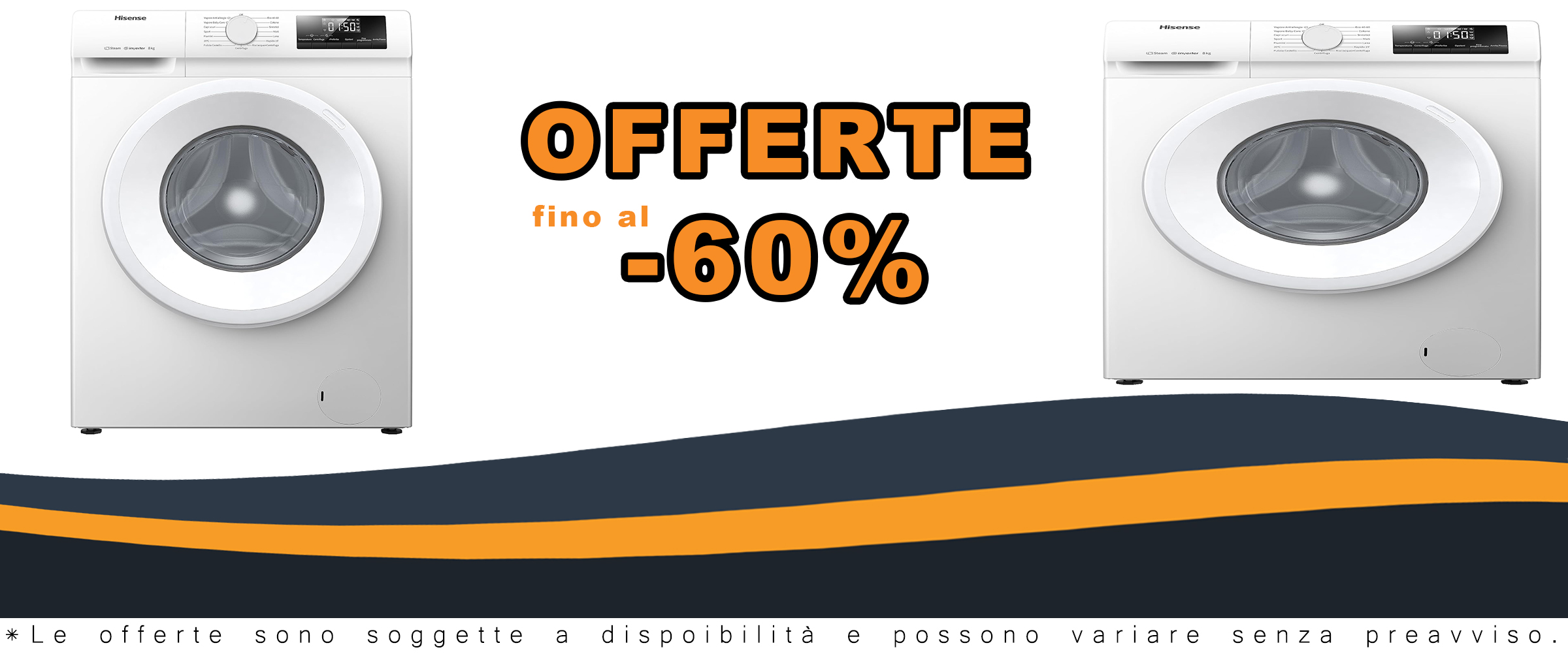 Hisense WFQP801419VM Lavatrice a Carica Frontale Bianco