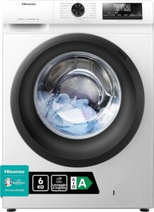 Hisense WFQE6012EVM Lavatrice Slim Carica Frontale in bianco