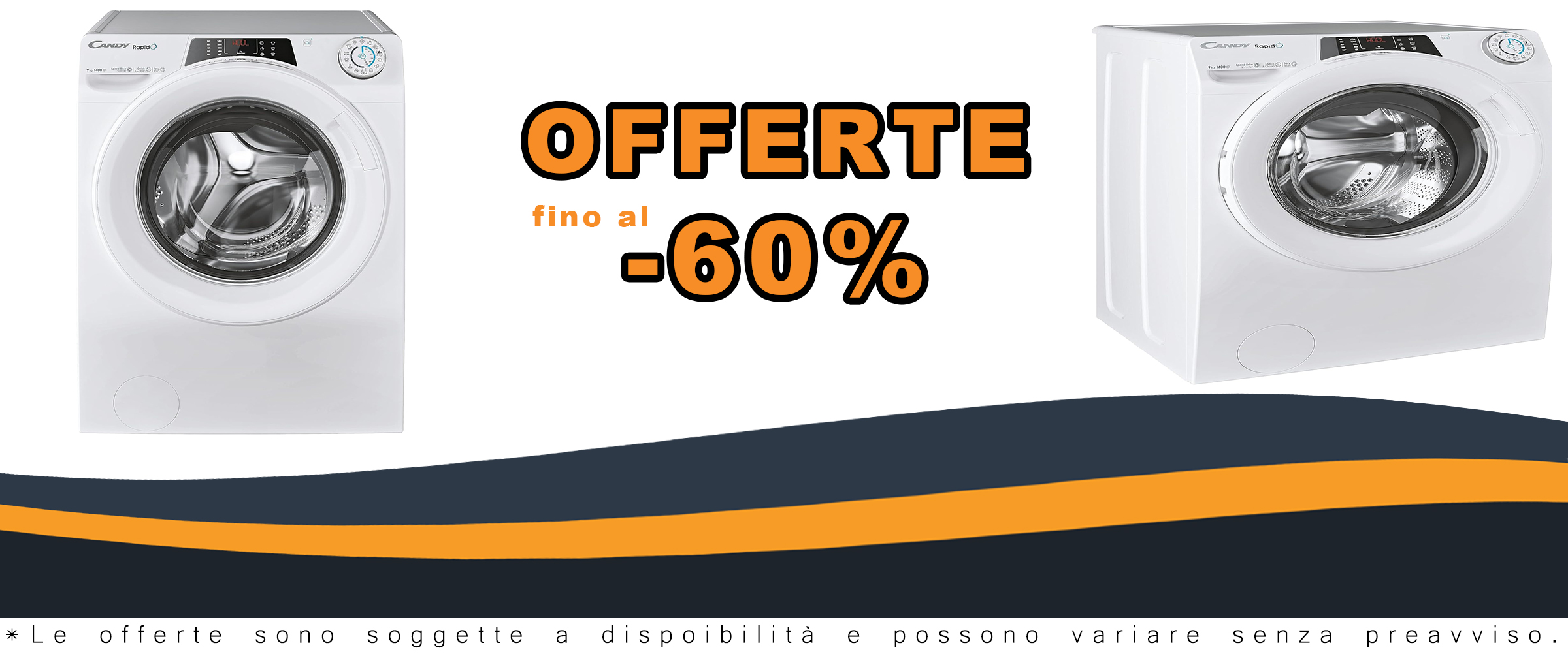 Candy RapidÓ RO 1494DWMT/1-S Lavatrice, 9 Kg, Classe A, con opzione vapore e Wi-Fi  