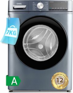 Lavatrice CHiQ CW075863AX da 7 kg con funzioni avanzate e motore inverter, ideale per spazi ridotti  