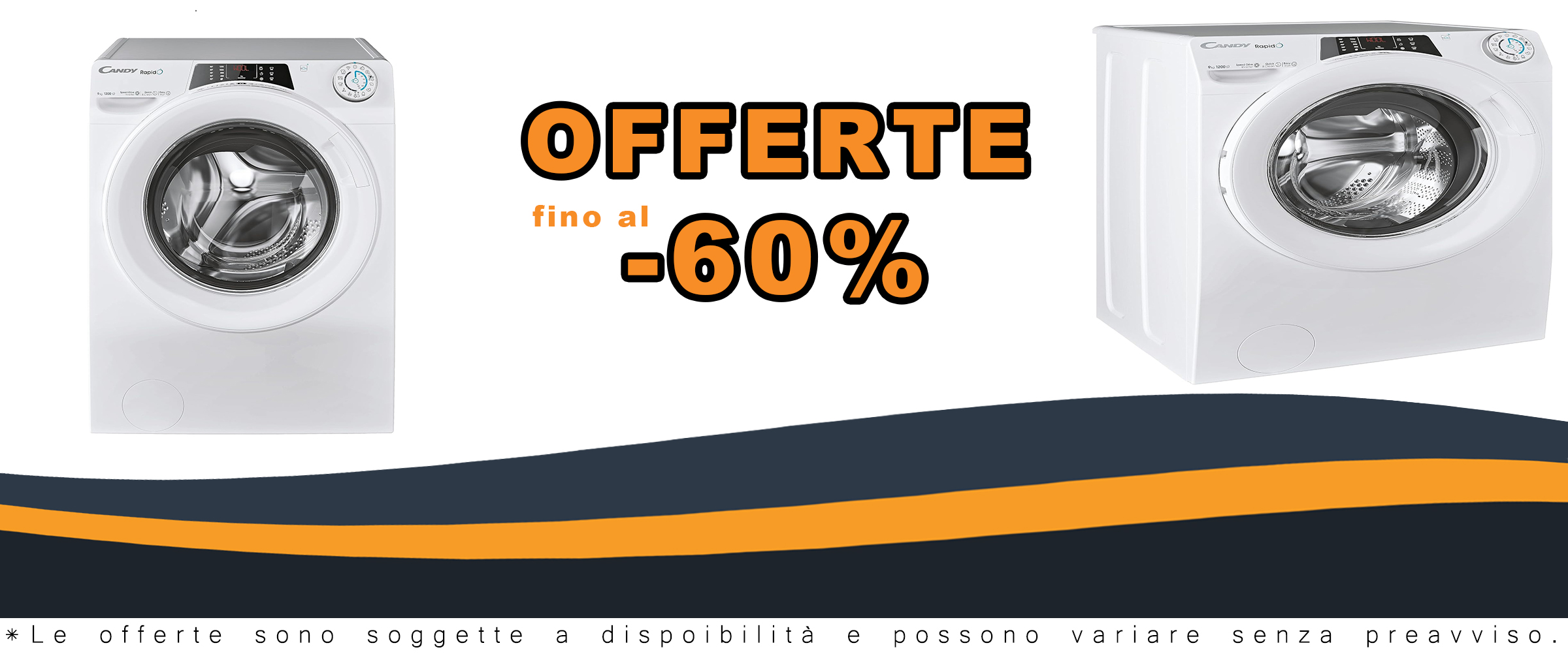 Lavatrice Candy RapidÓ RO 1294DWMT/1-S in bianco
