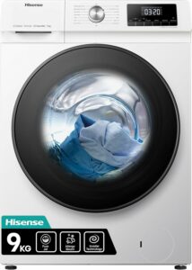 Hisense WFQA9014EVJM Lavatrice in bianco con funzione vapore