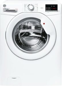 Immagine della lavatrice Hoover H-Wash 300 LITE 10 Kg con connettività NFC, bianca e funzionale.