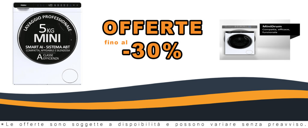 Haier Mini Drum HW50-BP12307-S Lavatrice bianca in un ambiente domestico