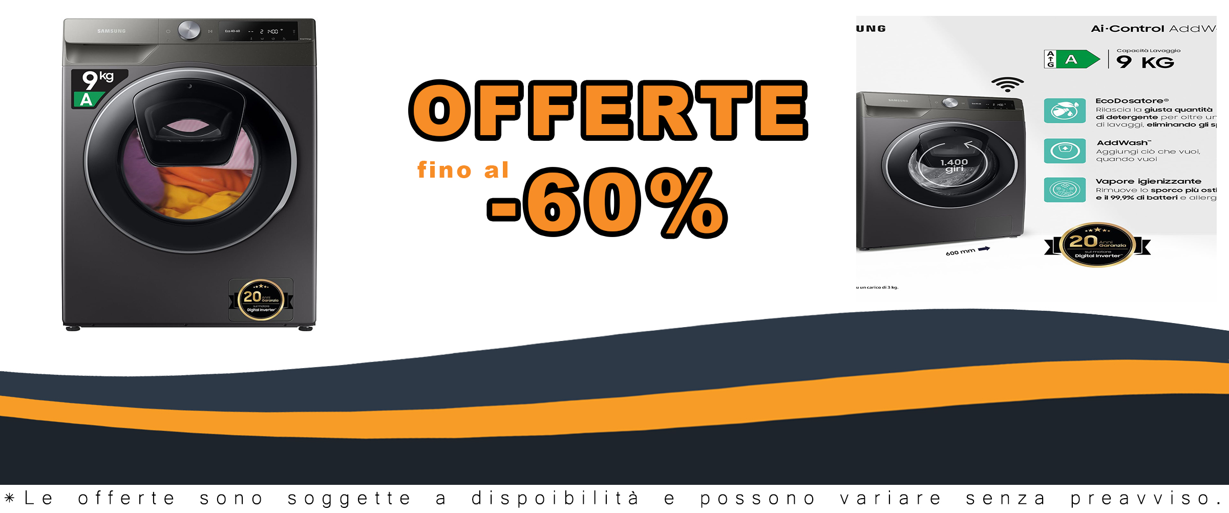Samsung Lavatrice AI Control Addwash WW90T684DLN/S3 in colore nero