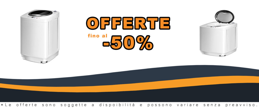 Immagine della lavatrice portatile COSTWAY 2 in 1 con funzioni automatiche, compatta e ideale per piccoli spazi, disponibile con offerte speciali.