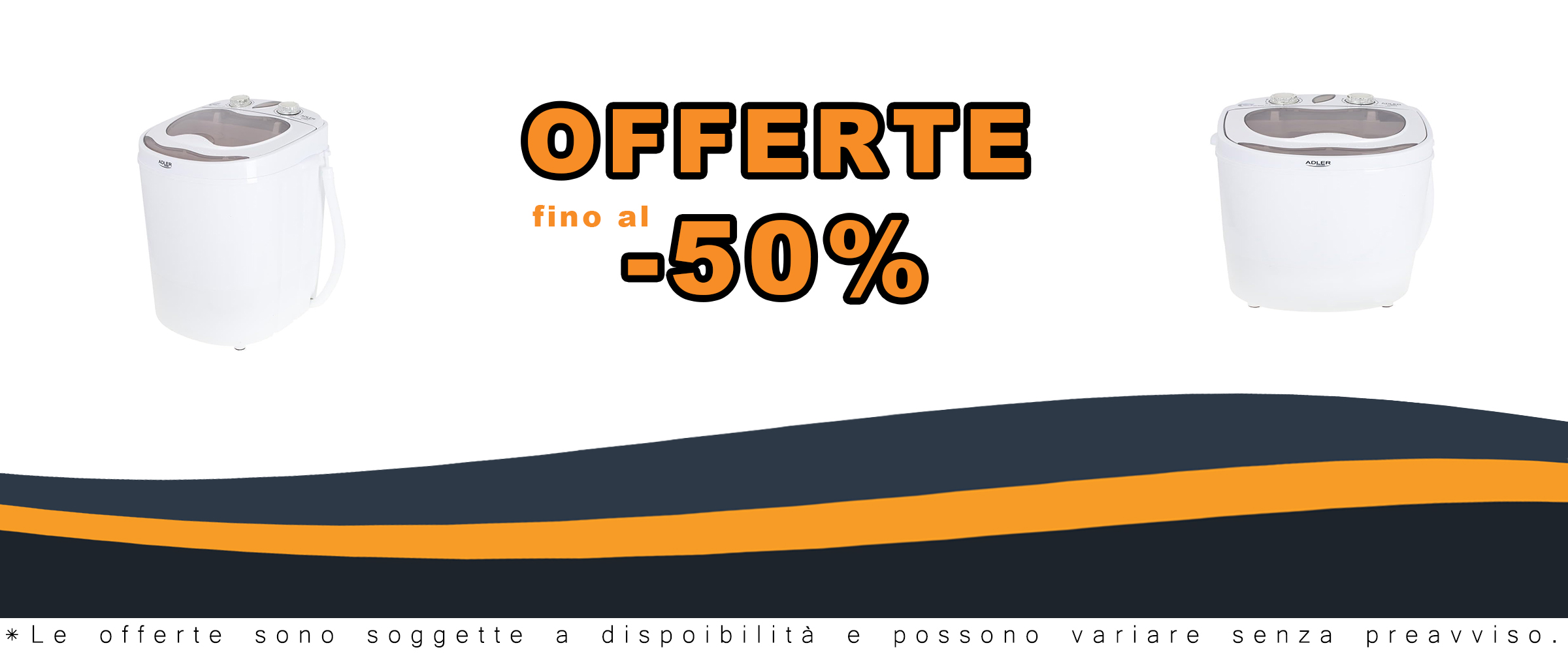 Lavatrice Adler AD 8055 in colore panna e bianco