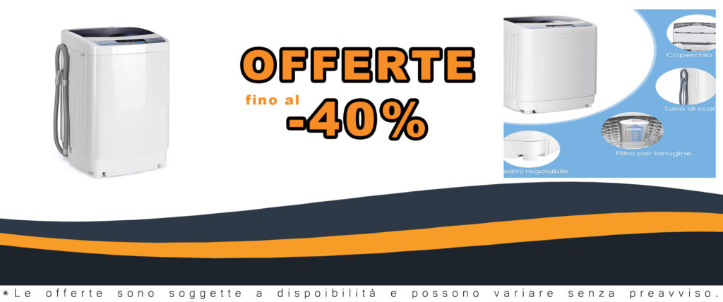 Mini lavatrice potente e compatta con funzione asciugatura