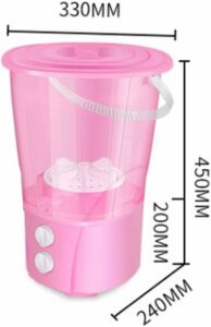 Mini lavatrice WolFum per biancheria intima e indumenti delicati, compatta ed economica