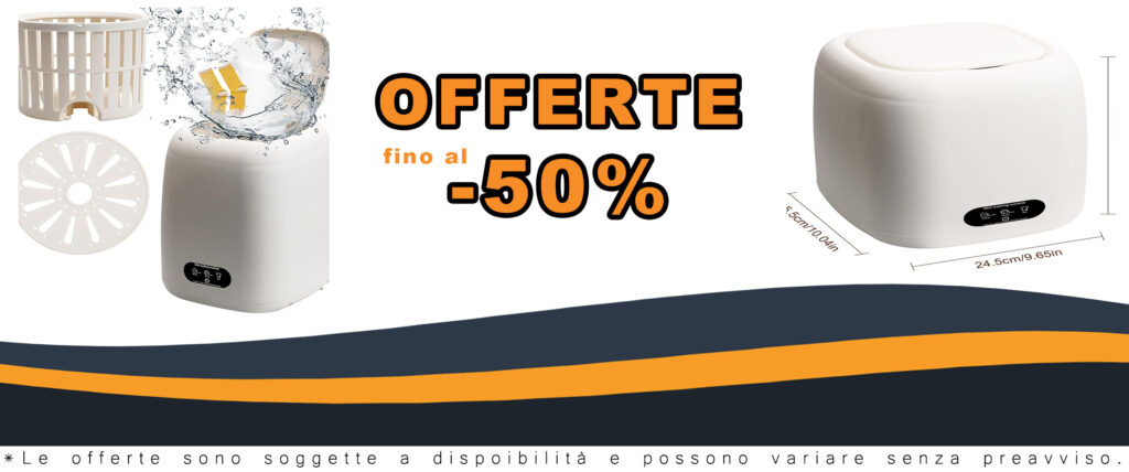 Mini Lavatrice Portatile 9L con Centrifuga per Biancheria Intima