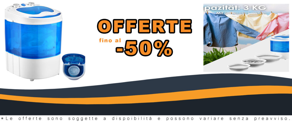 Mini lavatrice compatta con centrifuga fino a 3 kg per piccoli spazi
