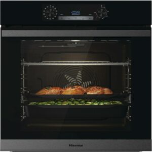 Forno Hisense O65226ABS nero, multifunzione con cottura a vapore, 77L di capienza, ideale per cucine moderne.
