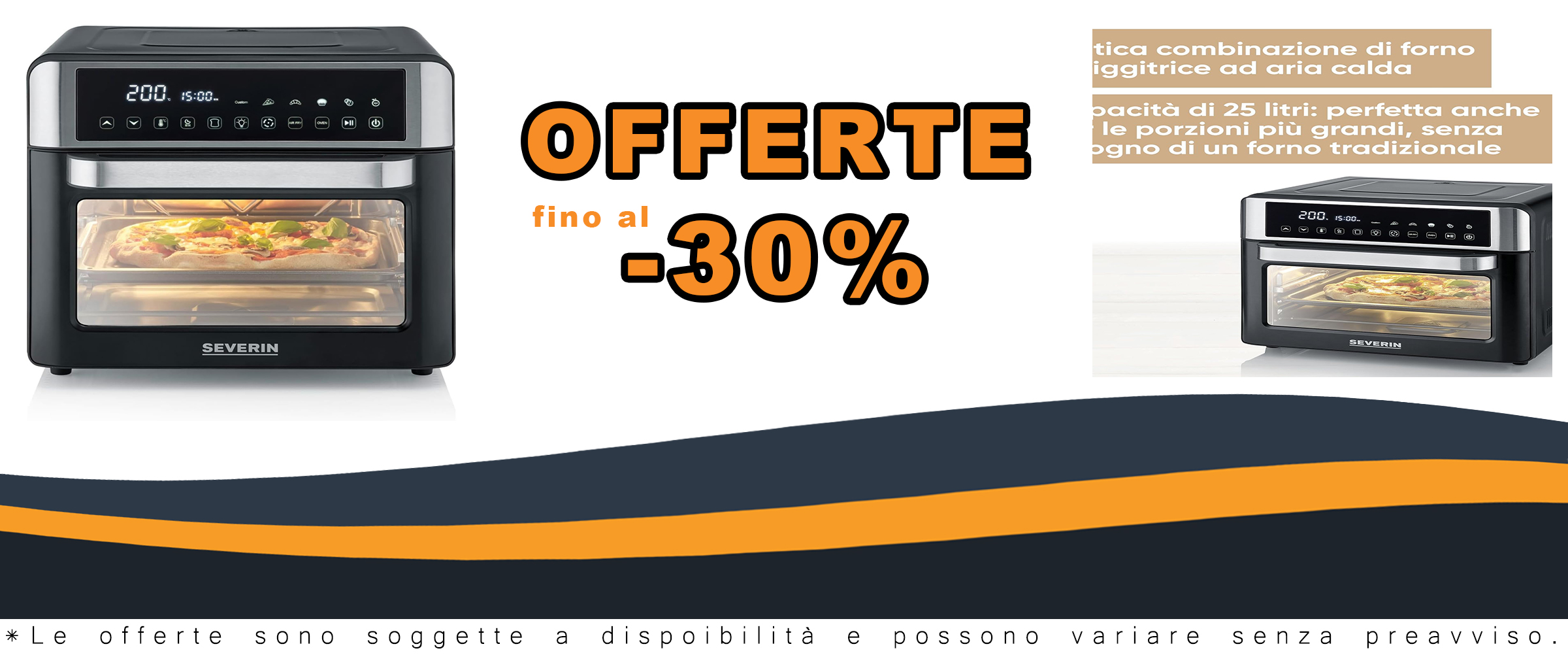 Forno elettrico e friggitrice ad aria SEVERIN TO 9579, scopri i vantaggi e gli sconti esclusivi  