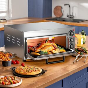 Forno pizza elettrico Wiltec con pietra refrattaria, potente e compatto  