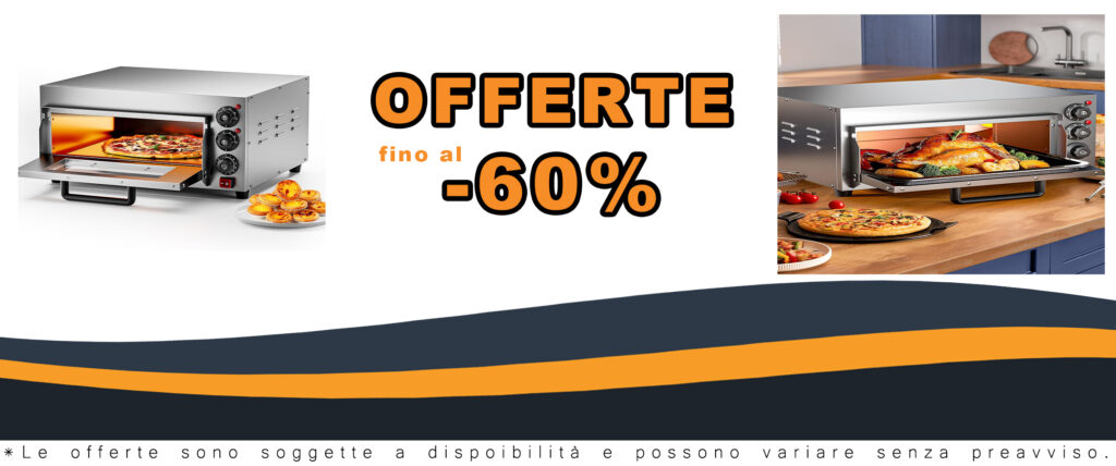 Forno pizza elettrico Wiltec con pietra refrattaria, potente e compatto