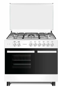Cucina BIANCA Lar.El 90x60 con forno a gas e 5 fuochi