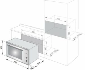Immagine del forno elettrico De Longhi DLM90XED in acciaio inox  