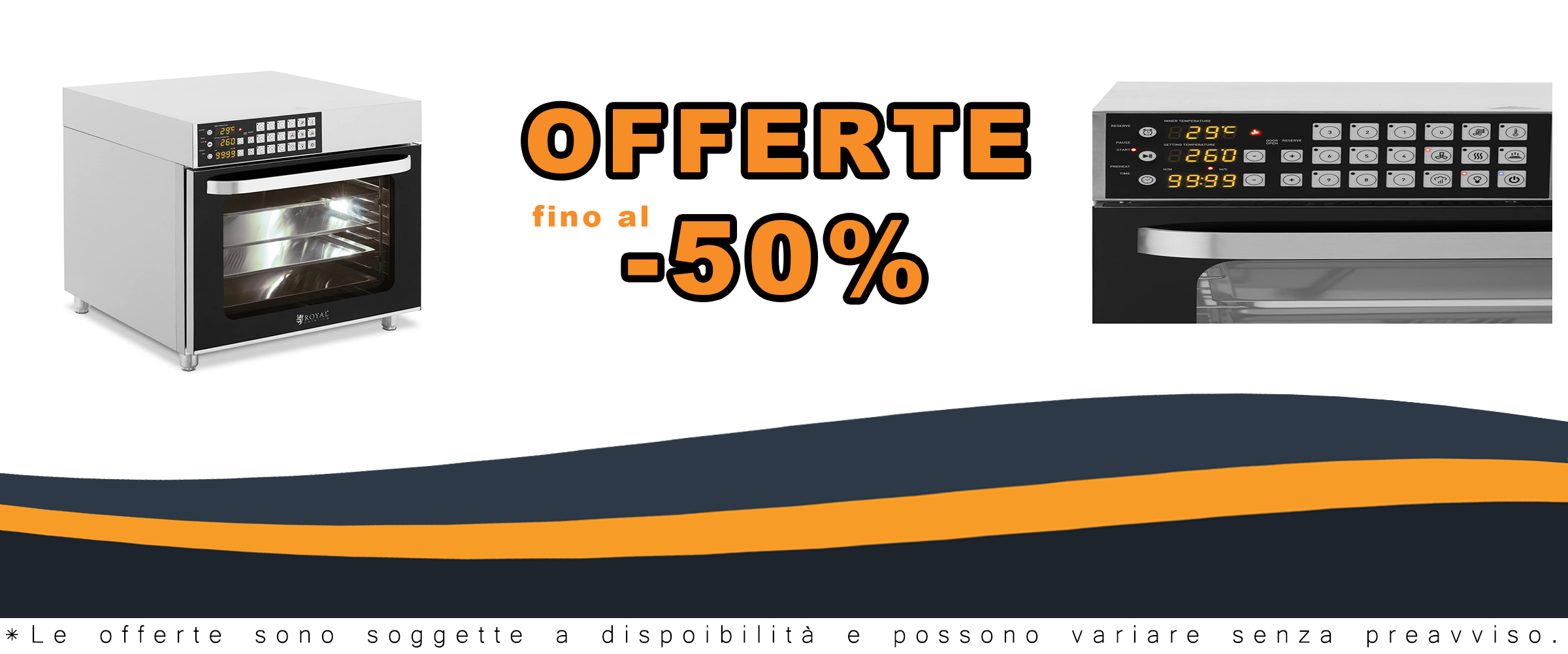 Forno ad aria calda Royal Catering RCOV-04 con 6 funzioni  