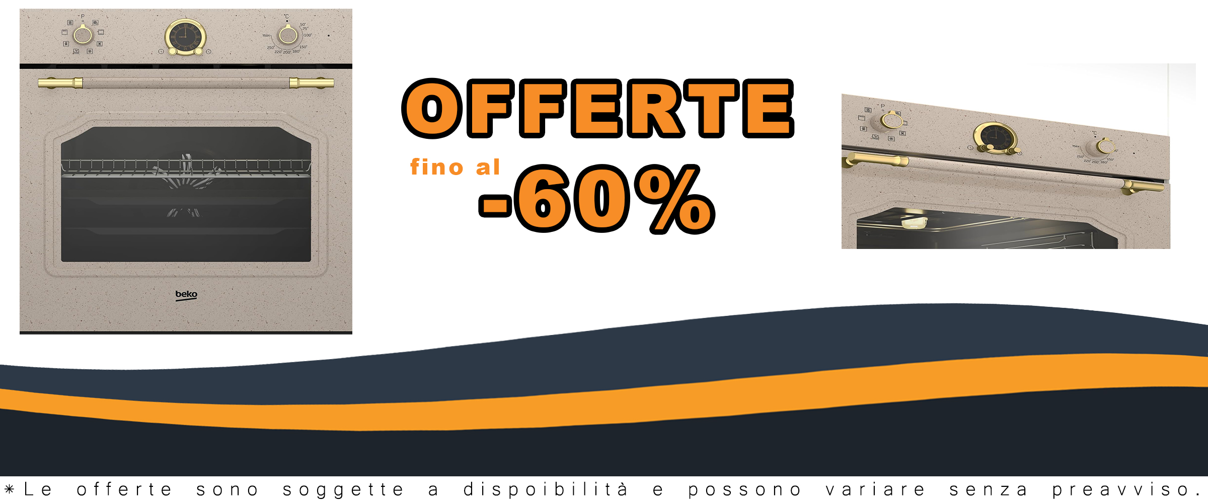 Forno multifunzione 71 litri, design avena, efficienza A