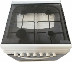 Cucina a gas 60x60 con forno ventilato e 4 fuochi in acciaio  