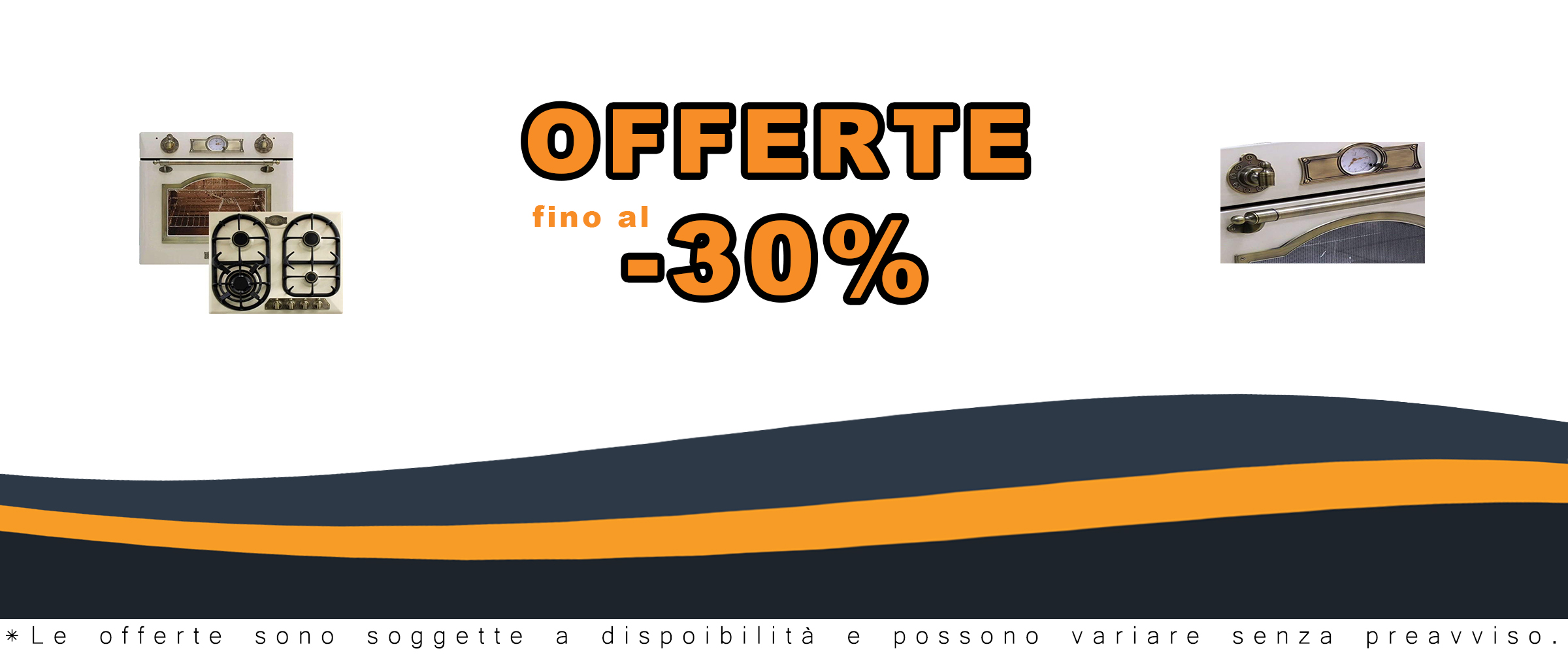 Forno elettrico da incasso Kaiser Empire EH 6355 ElfEm in stile retrò con piano cottura a gas smaltato avorio.