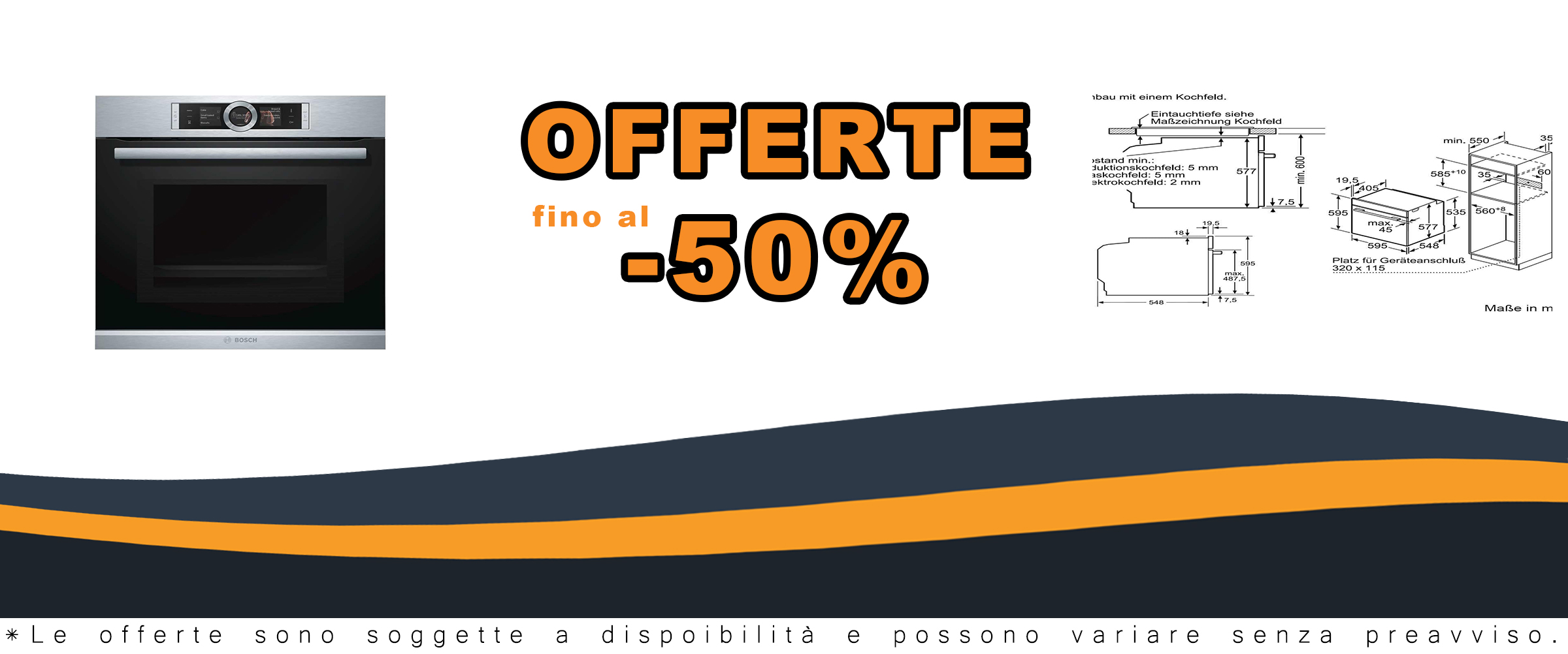 Bosch HMG636BS1 Forno Elettrico 67L Nero in acciaio inossidabile con finiture moderne
