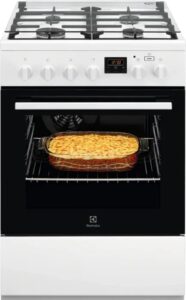 Electrolux LKK640200W cucina a gas con forno elettrico bianco, vista frontale