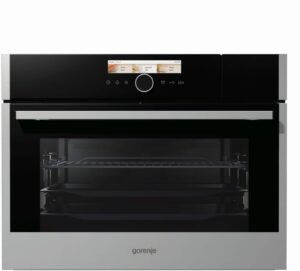 Forno elettrico Gorenje BCS598S24X in acciaio inossidabile, 50 L, classe energetica A+, con design moderno e funzionalità avanzate.