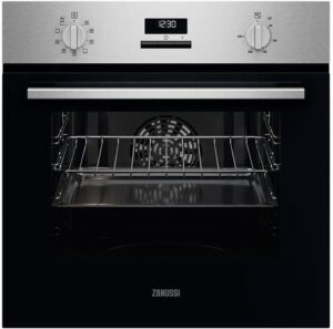 Forno Zanussi ZOHNE2X2 multifunzionale con display LED, design inox e classe energetica A.