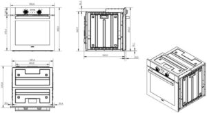 Forno elettrico multifunzione Samet Giove in colore inox con timer meccanico, ideale per cucinare con versatilità e facilità.