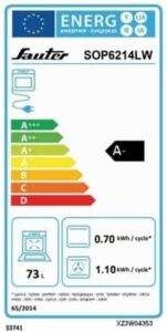 Forno da incasso pirolisi SAUTER SOP6214LW in acciaio inox, perfetto per una cottura efficiente e una pulizia automatica facile.