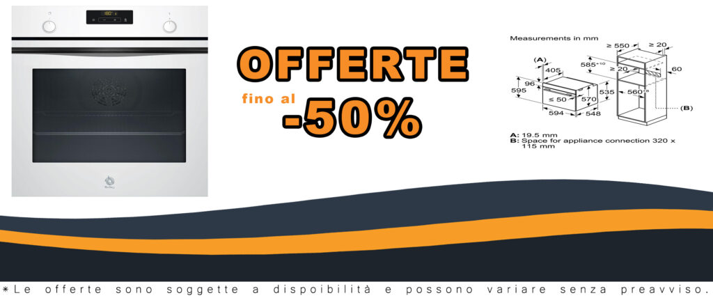Forno Balay 60 cm con funzione vapore, pirolisi e Aqualisis, design elegante e moderno in vetro bianco.
