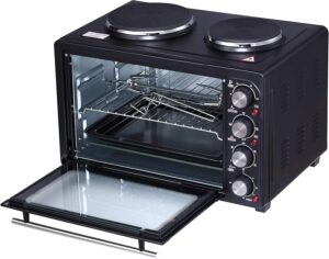 Forno elettrico Adler AD 6020 con piastre riscaldanti, ideale per cotture rapide ed efficienti grazie alla sua classe energetica A++.