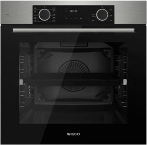 Forno da incasso in acciaio inox Wiggo WO-BFA610 con 73 litri di capacità, aria calda, barbecue e riscaldamento superiore/inferiore, classe energetica A.