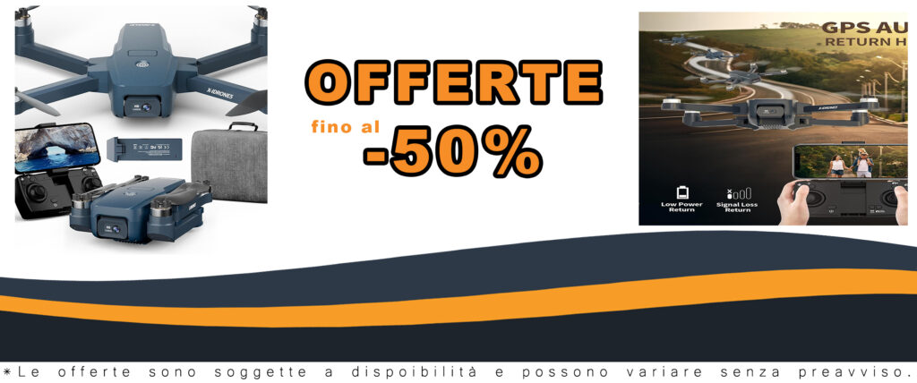 Drone professionale pieghevole con telecamera 4K e offerte esclusive