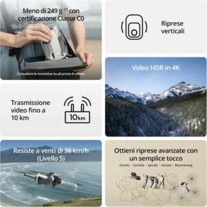 DJI Mini 3 - Mini drone pieghevole con fotocamera 4K HDR  