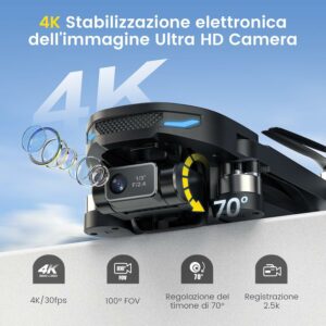 Drone DEERC D65 con Telecamera 4K, Gimbal e Codici Sconto
